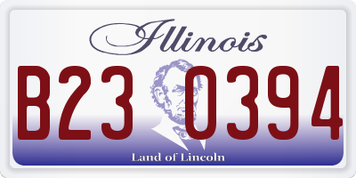 IL license plate B230394