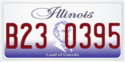 IL license plate B230395