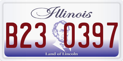 IL license plate B230397