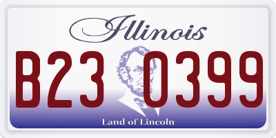 IL license plate B230399