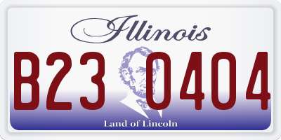 IL license plate B230404