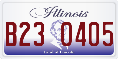 IL license plate B230405