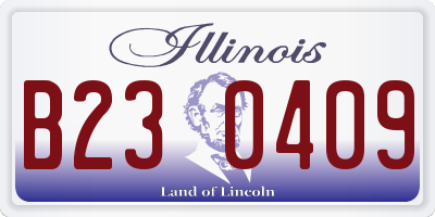 IL license plate B230409