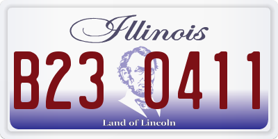 IL license plate B230411