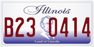 IL license plate B230414