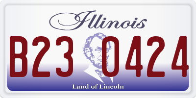 IL license plate B230424