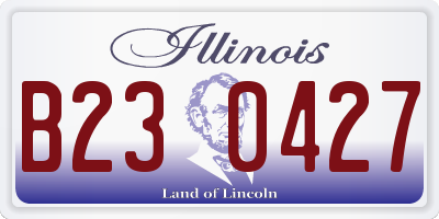 IL license plate B230427