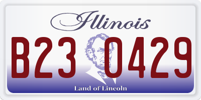 IL license plate B230429