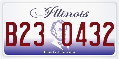 IL license plate B230432