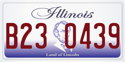 IL license plate B230439