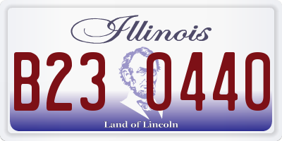 IL license plate B230440
