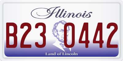 IL license plate B230442