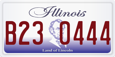 IL license plate B230444