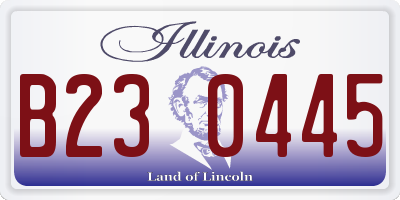 IL license plate B230445