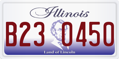 IL license plate B230450