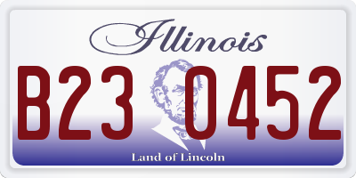 IL license plate B230452