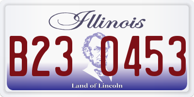 IL license plate B230453