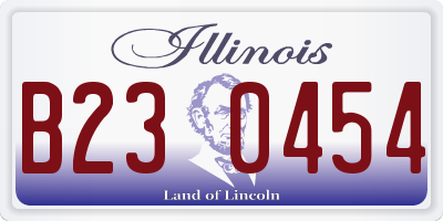 IL license plate B230454