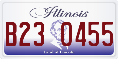 IL license plate B230455