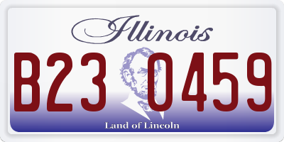 IL license plate B230459