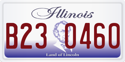 IL license plate B230460