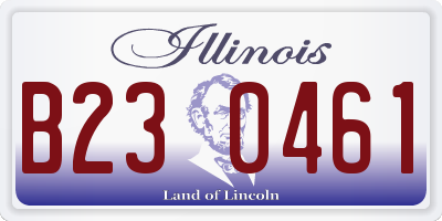 IL license plate B230461