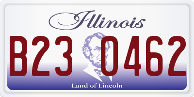 IL license plate B230462
