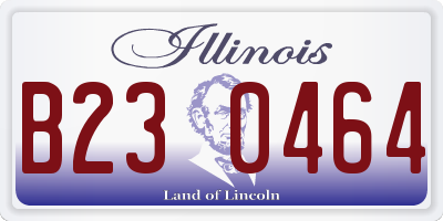IL license plate B230464
