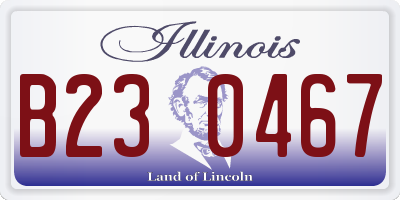 IL license plate B230467