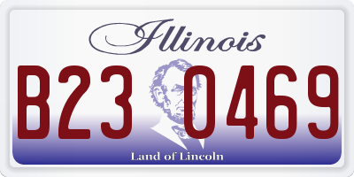IL license plate B230469