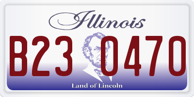 IL license plate B230470
