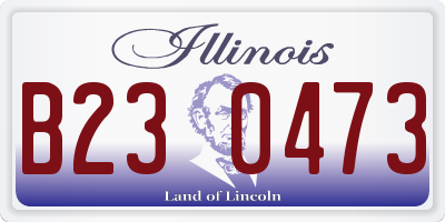 IL license plate B230473
