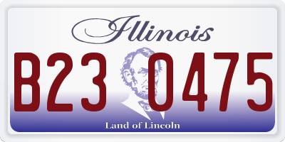 IL license plate B230475