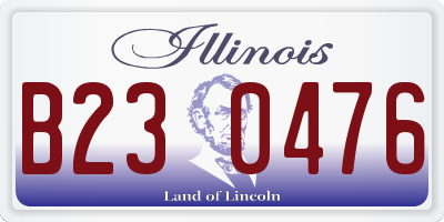IL license plate B230476