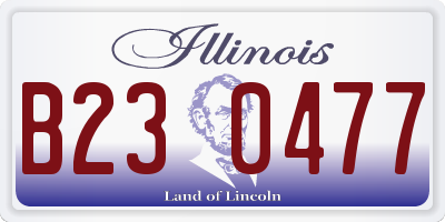IL license plate B230477