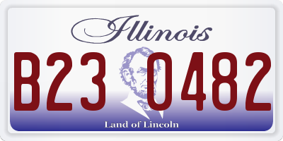 IL license plate B230482