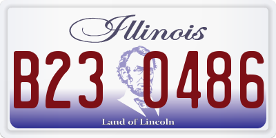 IL license plate B230486