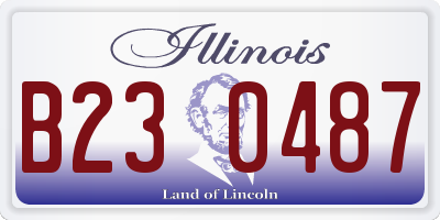 IL license plate B230487