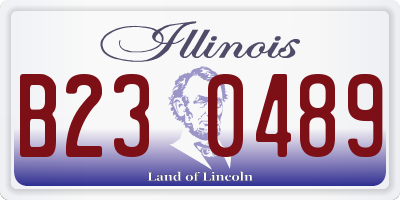IL license plate B230489