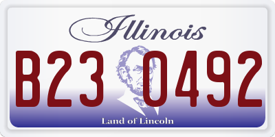 IL license plate B230492