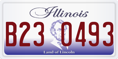 IL license plate B230493