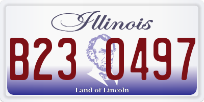 IL license plate B230497