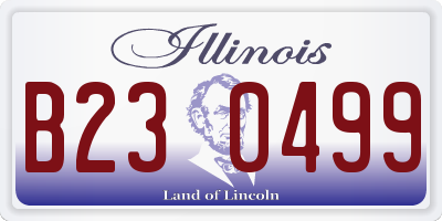 IL license plate B230499