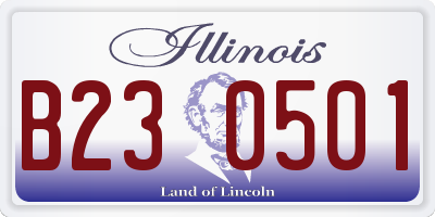 IL license plate B230501