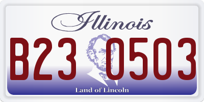 IL license plate B230503