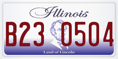 IL license plate B230504