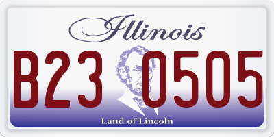 IL license plate B230505