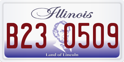 IL license plate B230509