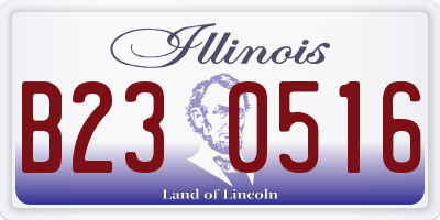 IL license plate B230516