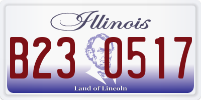 IL license plate B230517